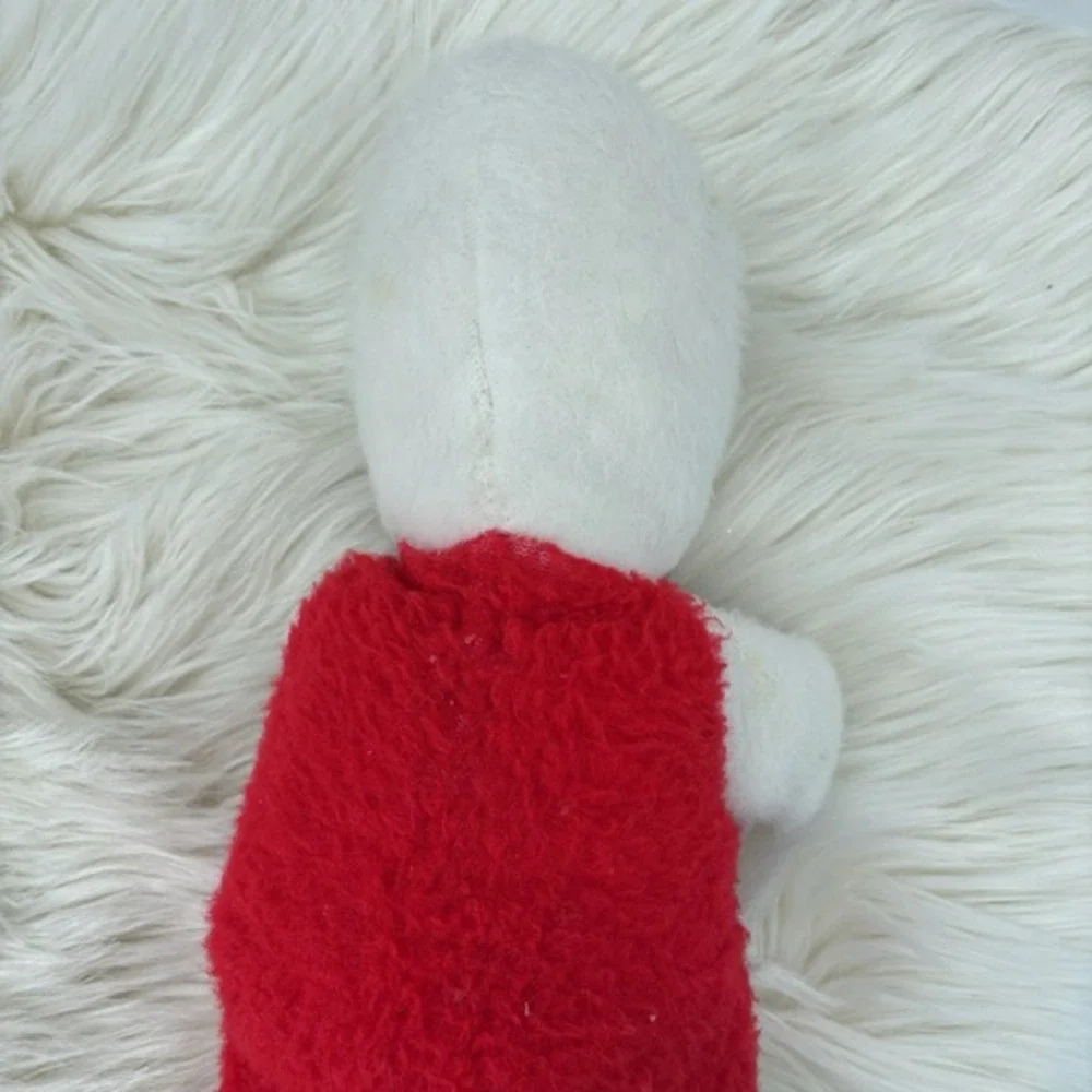 VTG Valentine Rubber Face‎ Plush Doll Crying, Red/White 12